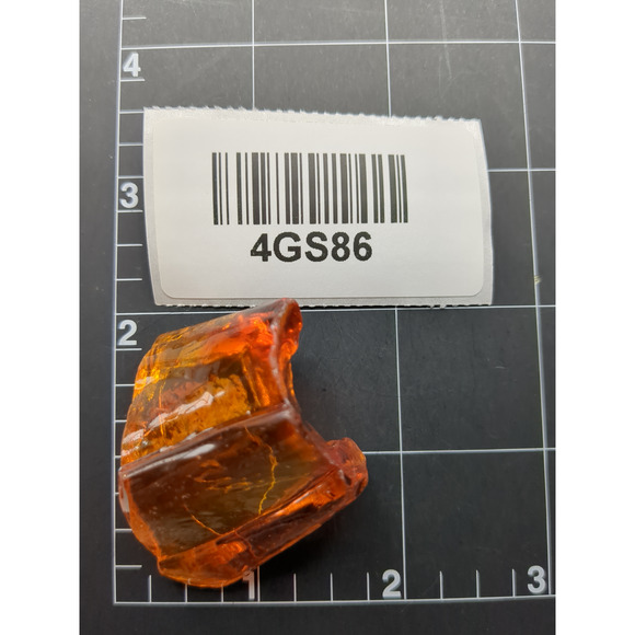 Ruby Amberina Art Glass Cullet Glowing Uranium Slag Glass #4GS86 - Picture 7 of 7